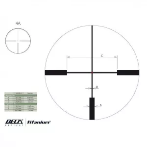 puškohled Delta Optical Titanium kříž 4A červený bod