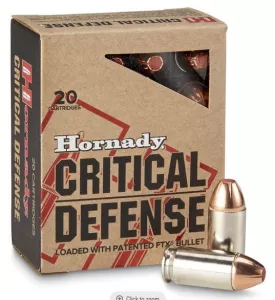 náboje Hornady 45 Auto FTX Critical Defense 12 g / 185 grs