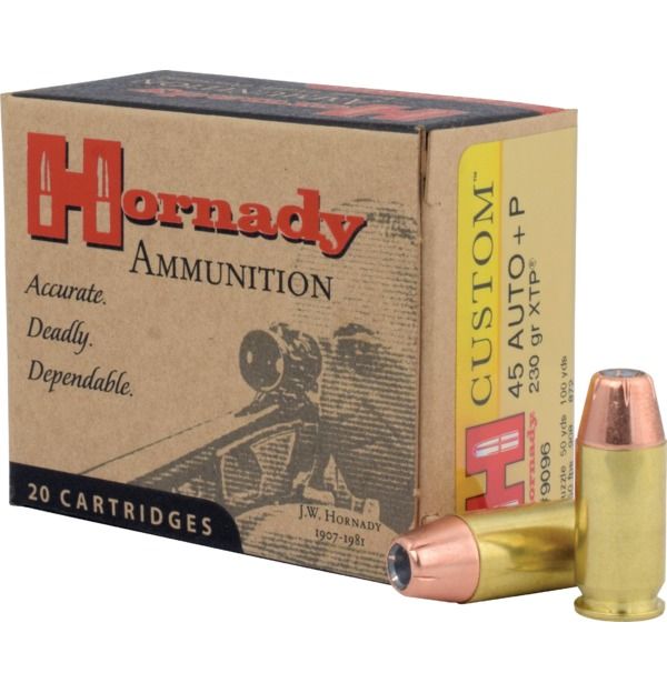 náboje Hornady 45 Auto +P XTP 14,9 g / 230 grs