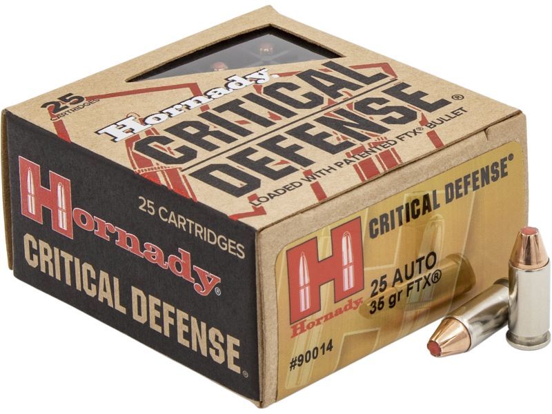 náboje Hornady 6,35 Br. Critical Defense 12,6 g / 35 grs