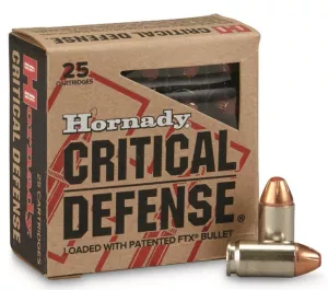 náboje Hornady 9 Mak. FTX Critical Defense 6,2 g / 95 grs