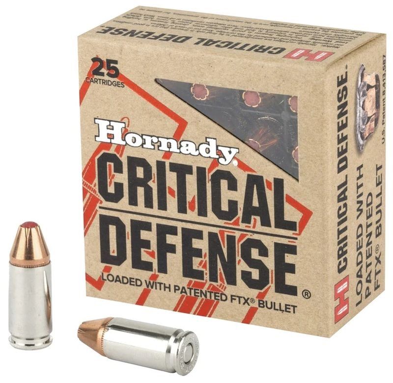 náboje Hornady 9 Luger FTX Critical Defense 7,5 g / 115 grs