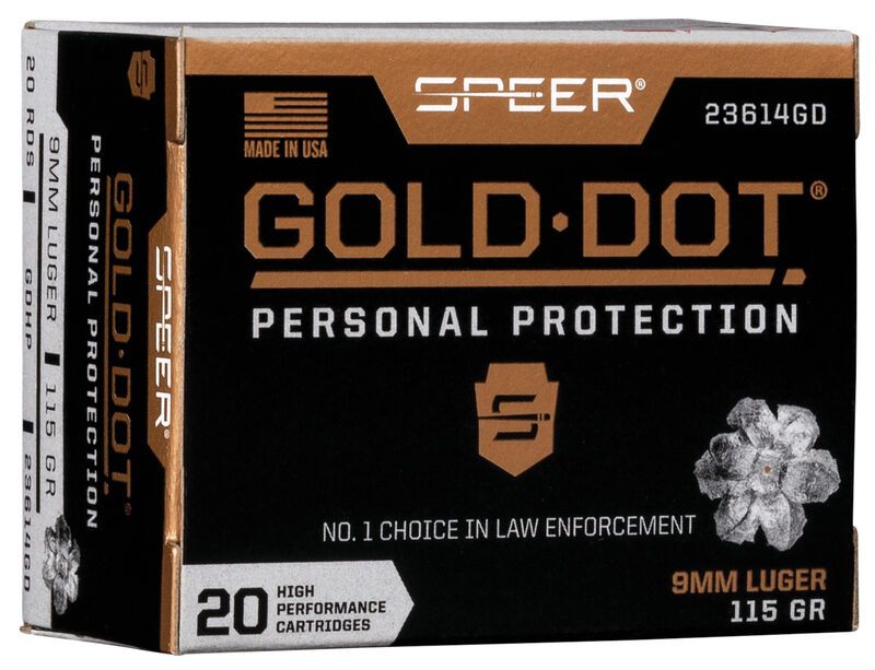 náboje Speer 9 mm Luger Gold Dot 7,5 g / 115 grs
