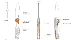 Zavírací nůž Ruike M875-TZ Fenix