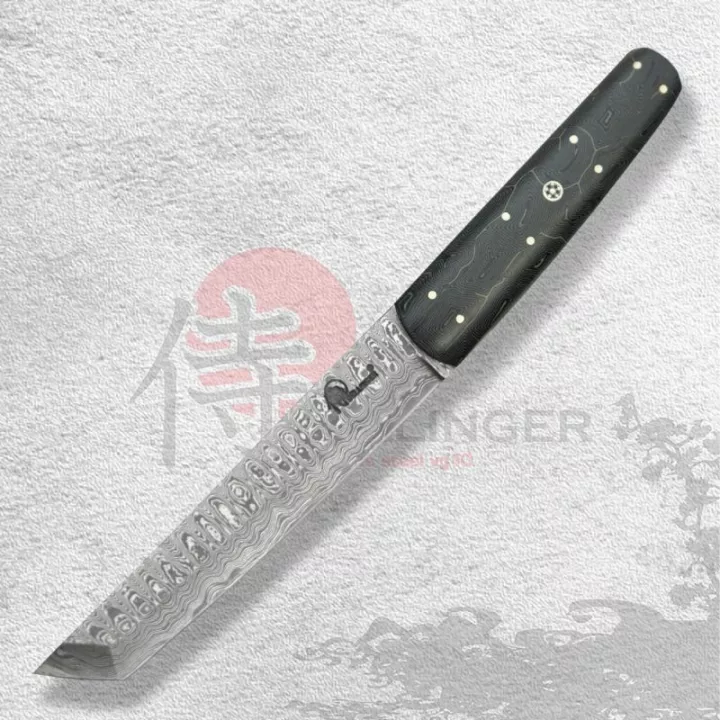  Dellinger Tanto Damascus fingerprint