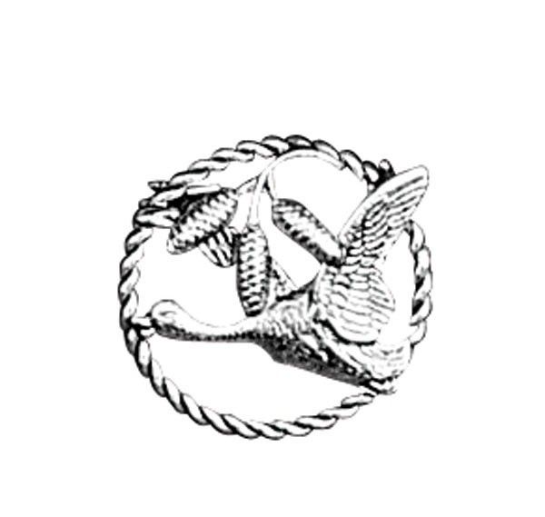 Odznak kachna s šiškami v kroužku