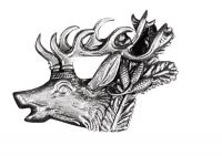Odznak s hlavou jelena