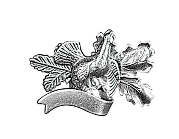 Odznak tetřev  s úlomkem a dubovými listy