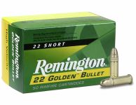 Remington 22 Short HV 29gr golden bullet