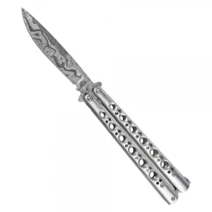 Nůž SCK Balisong Damask silver motýlek