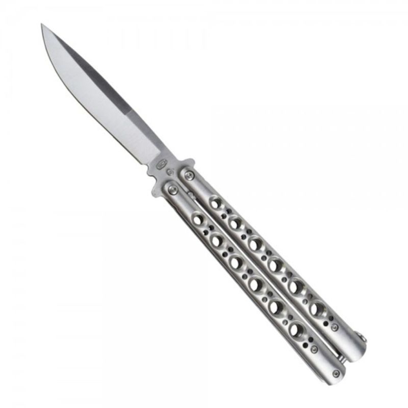 Nůž SCK Balisong silver motýlek