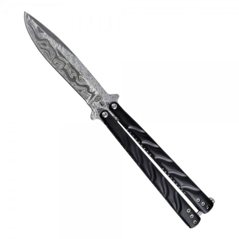 Nůž SCK Balisong Damask Black motýlek