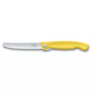  Zavírací nůž Victorinox Swiss Classic zubatý žlutý