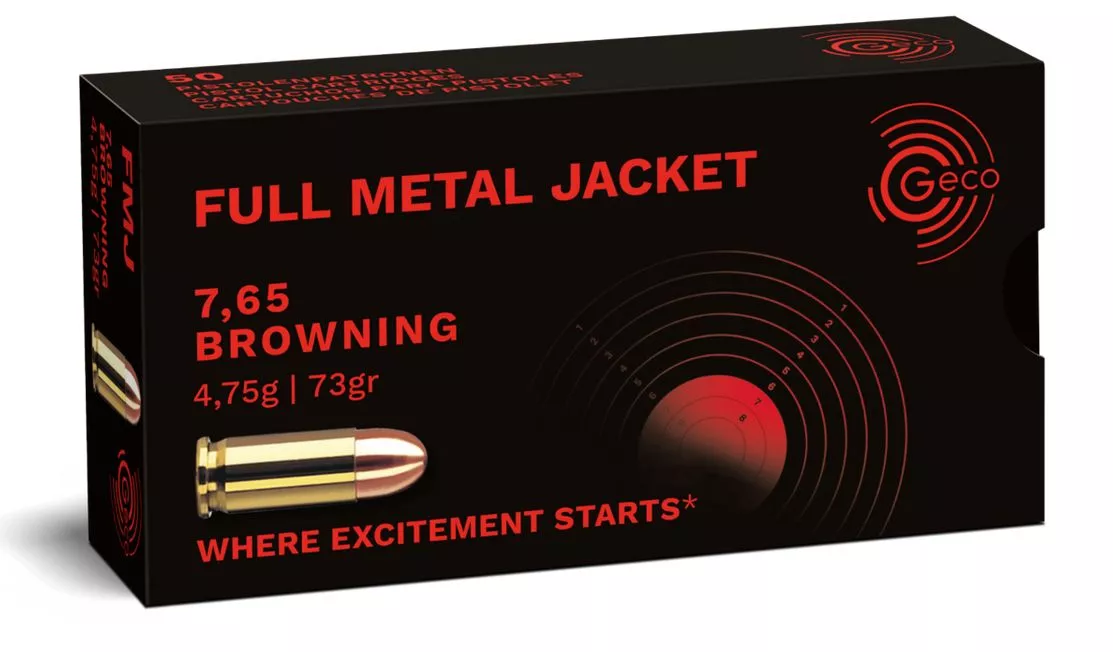 Náboj Geco 7,65 Browning FMJ