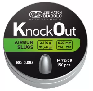 Diabolo JSB Knock Out Slug 6,37 (150ks)