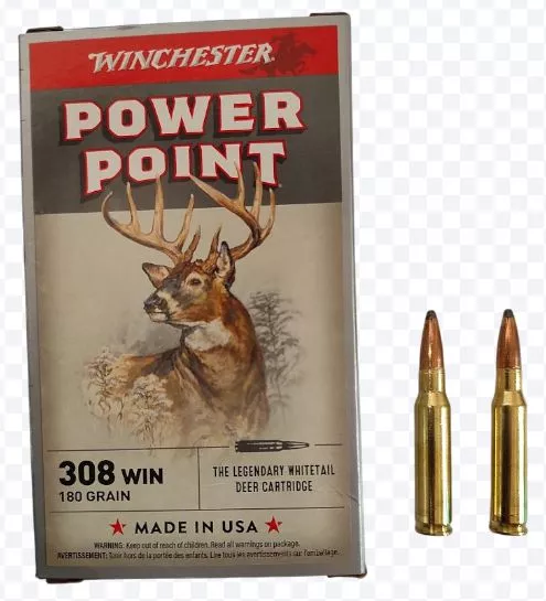 Kulový náboj Winchester 308 Win Power Point 11,7 g / 180gr Náboj Winchester 308 Win Power point