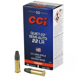 Malorážkový náboj CCI 22 LR Quiet-22 Semi Auto Subsonic LRN 2,91 g / 45 gr