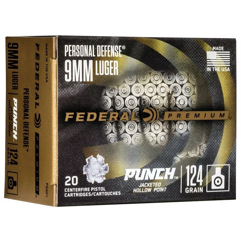Náboj Federal 9 mm Luger Punch JHP 8 g / 124 gr