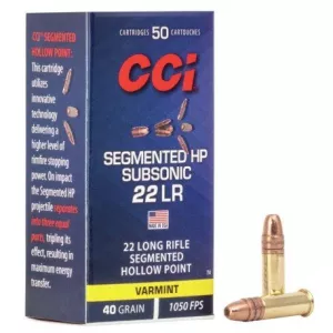 Malorážkový náboj CCI 22 LR Subsonic Segmented HP 2,59 g / 40 gr