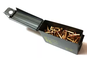 Kulový náboj 7,62x54 R FMJ 9,6 g / 148 gr bulk mosaz C.I.P. po 200 ks + bedna M19A1 zdarma Náboj 7,62x54R FMJ 9,6 g / 148 gr C.I.P. mosaz po 200 ks + bedna M19A1 zdarma