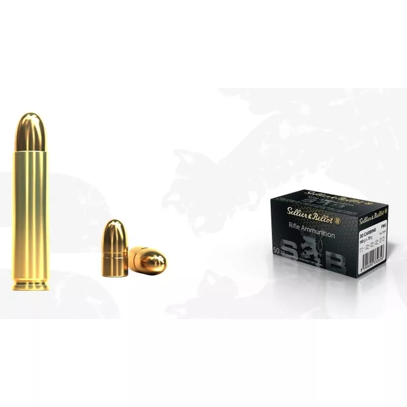 Kulový náboj Sellier & Bellot .30 Carbine FMJ 7,1 g / 110 gr