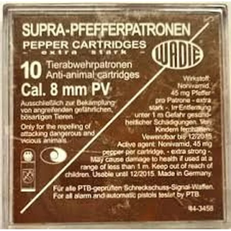 Plynový náboj Wadie 8 mm Supra Pepper