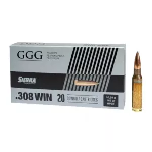 Kulový náboj GGG 308 Win Sierra HPBT 10,89 g / 168 gr