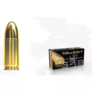 Pistolový náboj Sellier & Bellot 9mm Luger FMJ 8 g / 124 gr