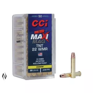 Malorážkový náboj CCI 22 WMR MAXIMAG TNT JHP 1,94 g / 30 gr