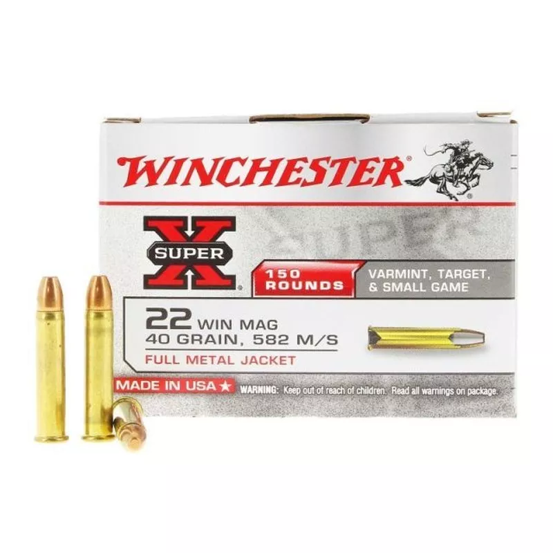 Malorážový náboj Winchester Super-X 22 WMR FMJ 2,6 g / 40 gr bulk