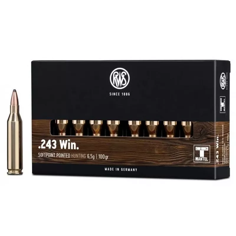 Náboj RWS 243 Win T-Mantel 6,5 g