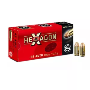 Pistolový náboj Geco 45 Auto Hexagon 13 g / 200 gr