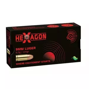 Pistolový náboj Geco 9 mm Luger Hexagon 8 g / 124 gr