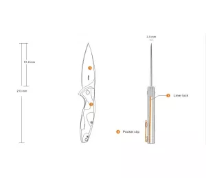 Zavírací nůž Ruike Fang P105 světlemodrý
