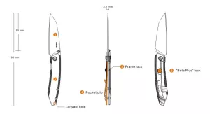 Zavírací nůž Ruike P831-SF Fenix