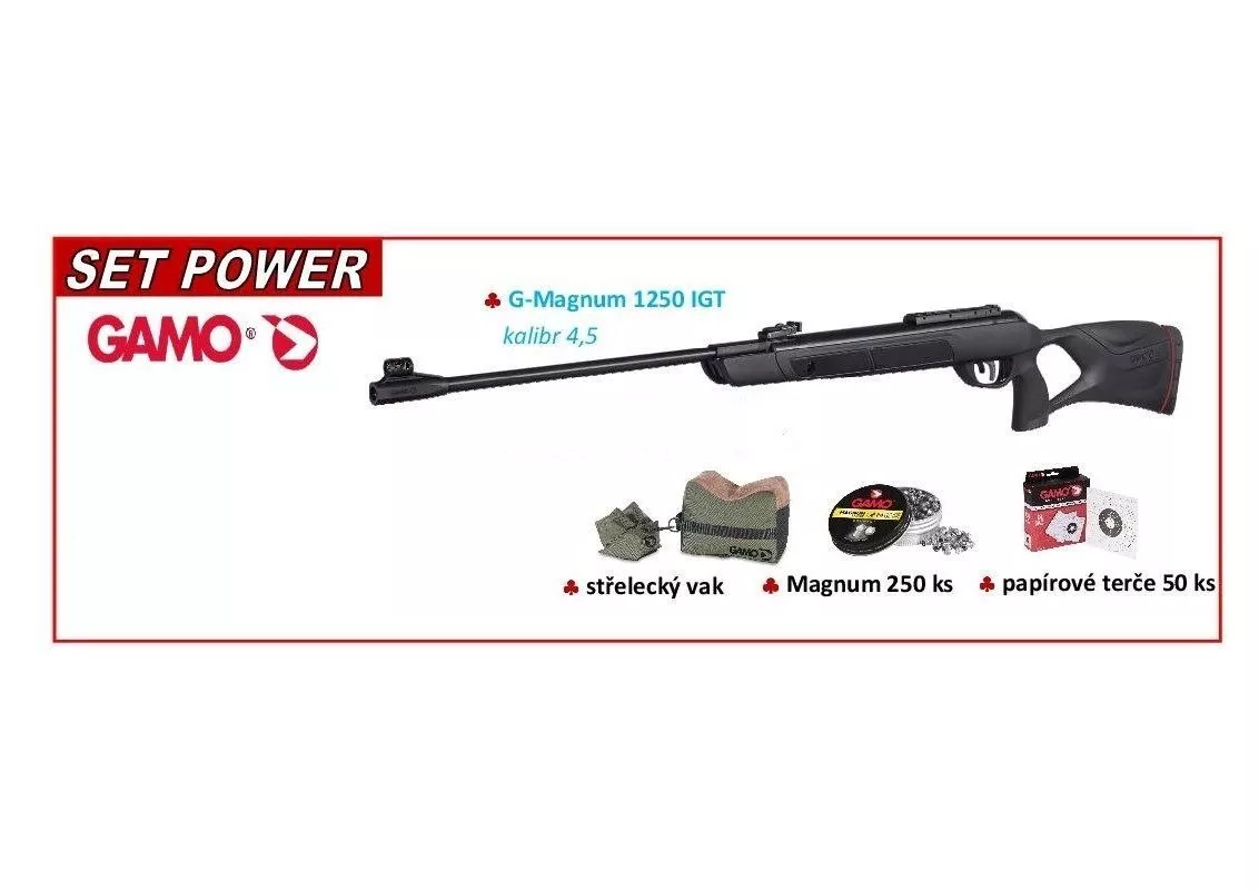 Vzduchová puška Gamo G-Magnum 1250 IGT Set Power 4,5 mm