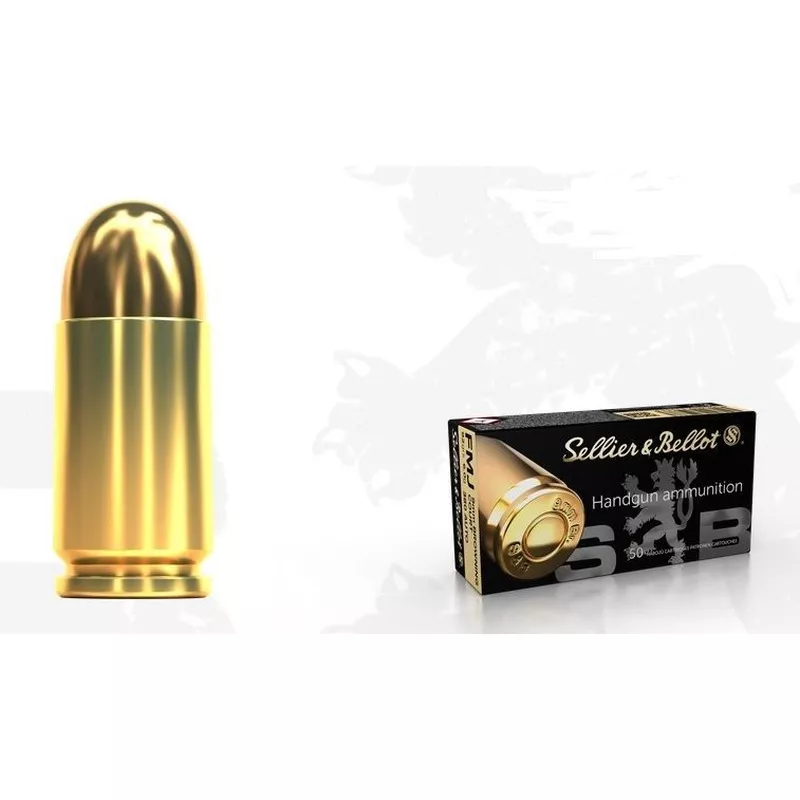 Pistolový náboj Sellier & Bellot 9 mm Browning Court FMJ 6 g / 92 gr