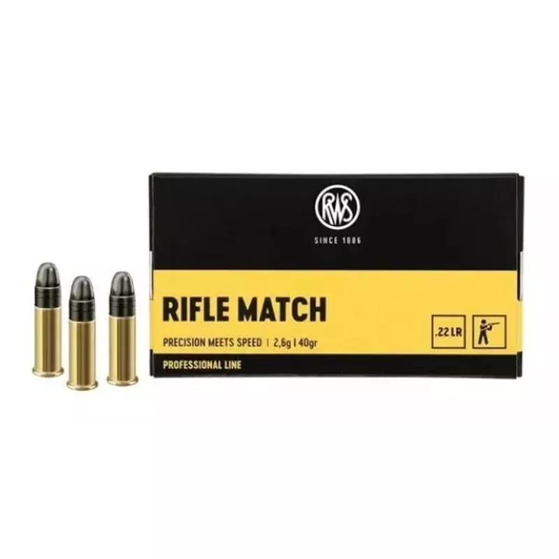 Malorážkový náboj RWS Rifle Match 22 LR 2,6 g / 40 gr