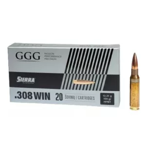 Kulový náboj GGG 308 Win Sierra HPBT 12,31 g / 190 gr