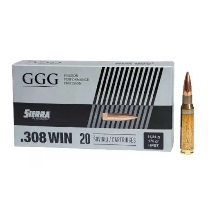 Náboj GGG 308 Win Sierra HPBT 11,34 g / 175 gr