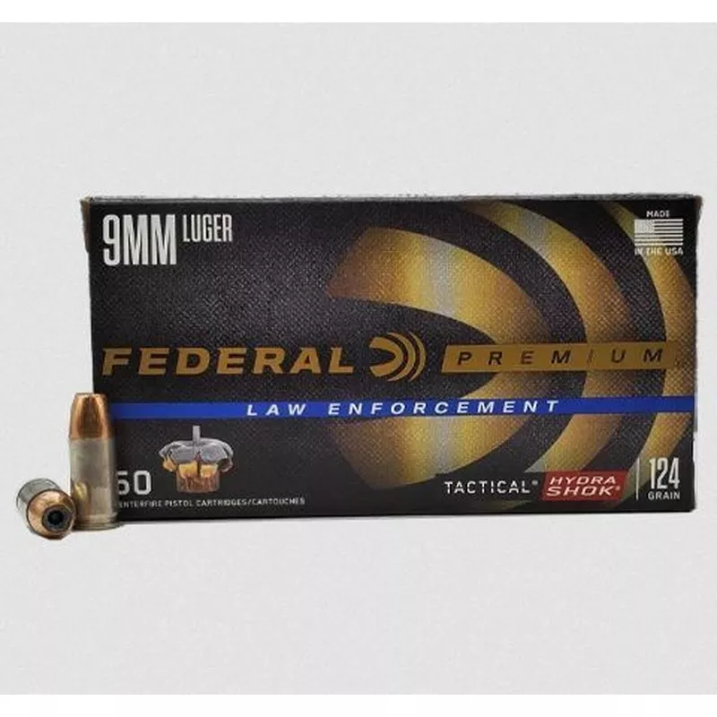 Federal 9 mm Luger Hydrashok 8 g / 124 grs 50 ks