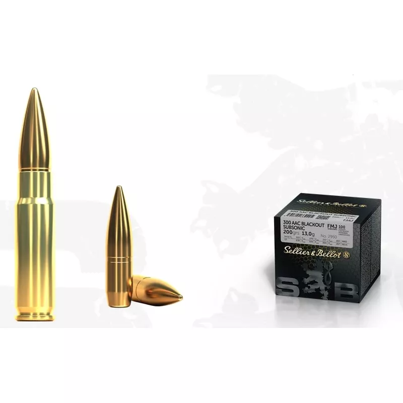 Kulový náboj Sellier & Bellot 300AAC Blackout FMJ Subsonic 13 g 100 ks bulk