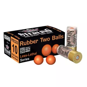 Brokový náboj Sterling 12/70 Rubber Two Balls 6 g / 93 gr