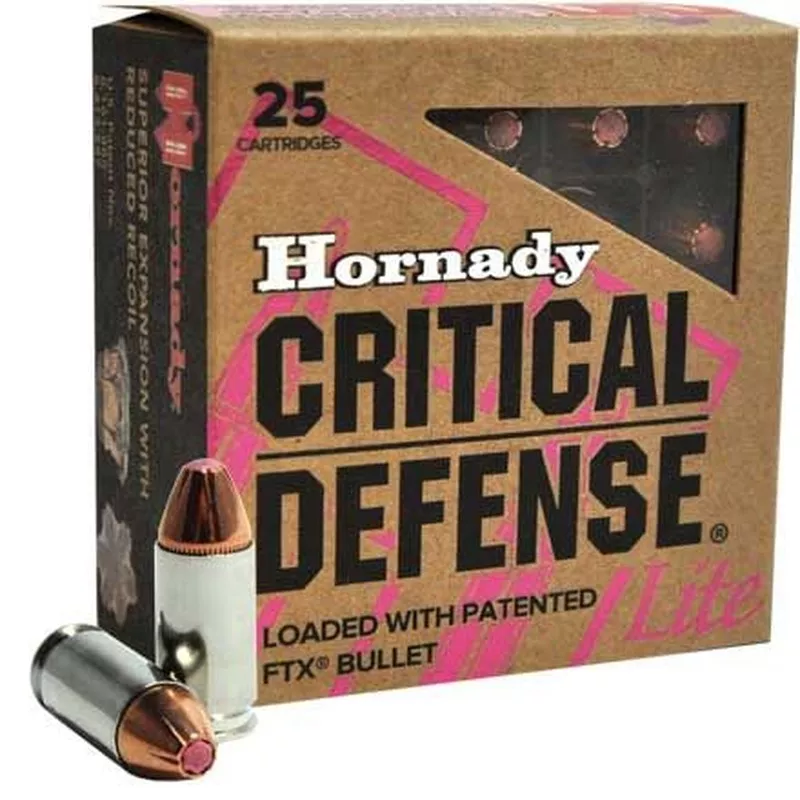 Náboj Hornady 9 mm Luger FTX Critical Defense Lite 6,5 g / 100 grs