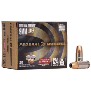 Pistolový náboj Federal 9 Luger Hydra Shok JHP 8 g / 124 gr