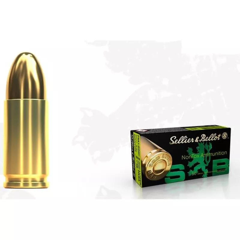 Pistolový náboj Sellier & Bellot 9 mm Luger NON-TOX FMJ-ZINC 5,9 g / 91 gr