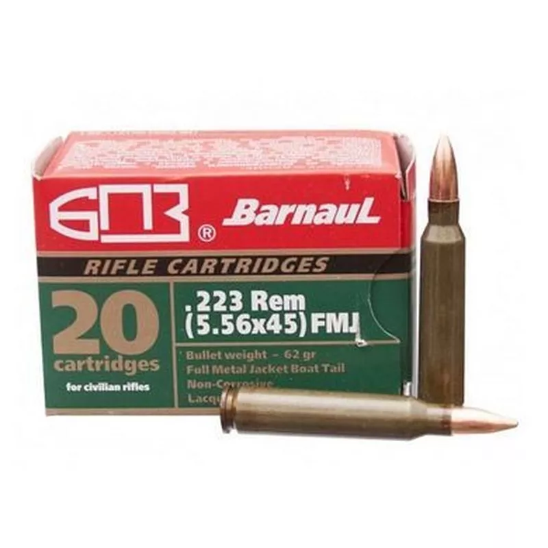 Kulový náboj Barnaul 223 Rem FMJ 4 g / 62 gr