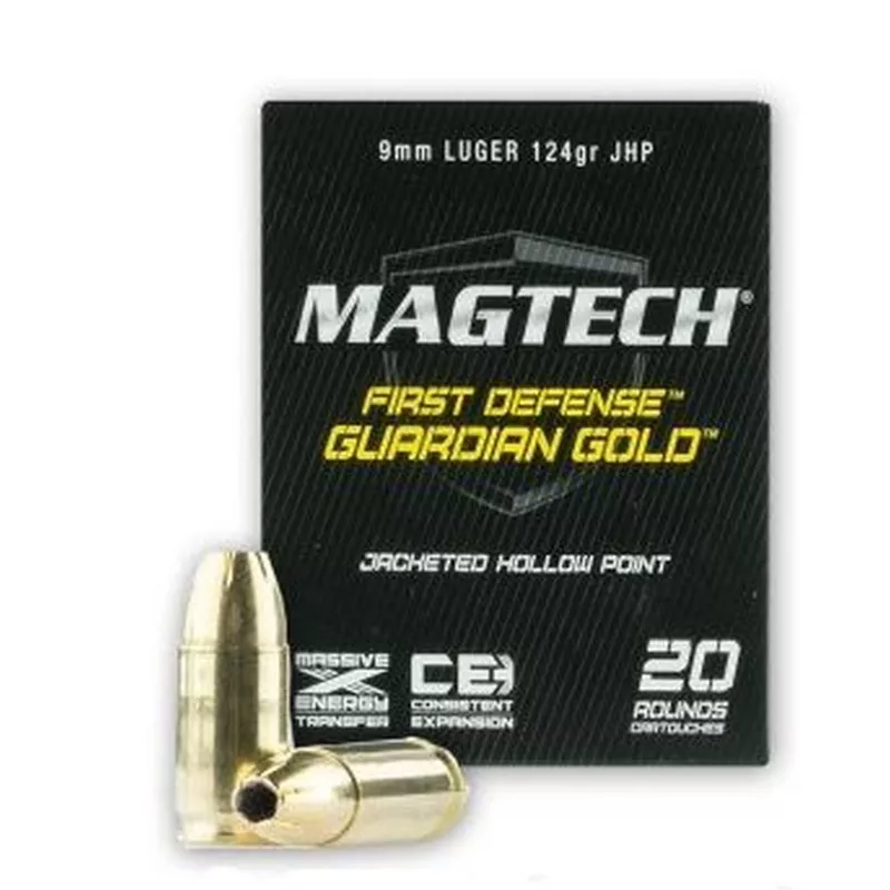 Náboj Magtech 9 mm Luger JHP Guardian Gold 8g