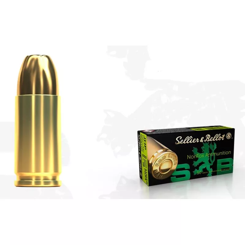 Pistolový náboj Sellier & Bellot 9 mm Luger NON-TOX JHP 7,5 g
