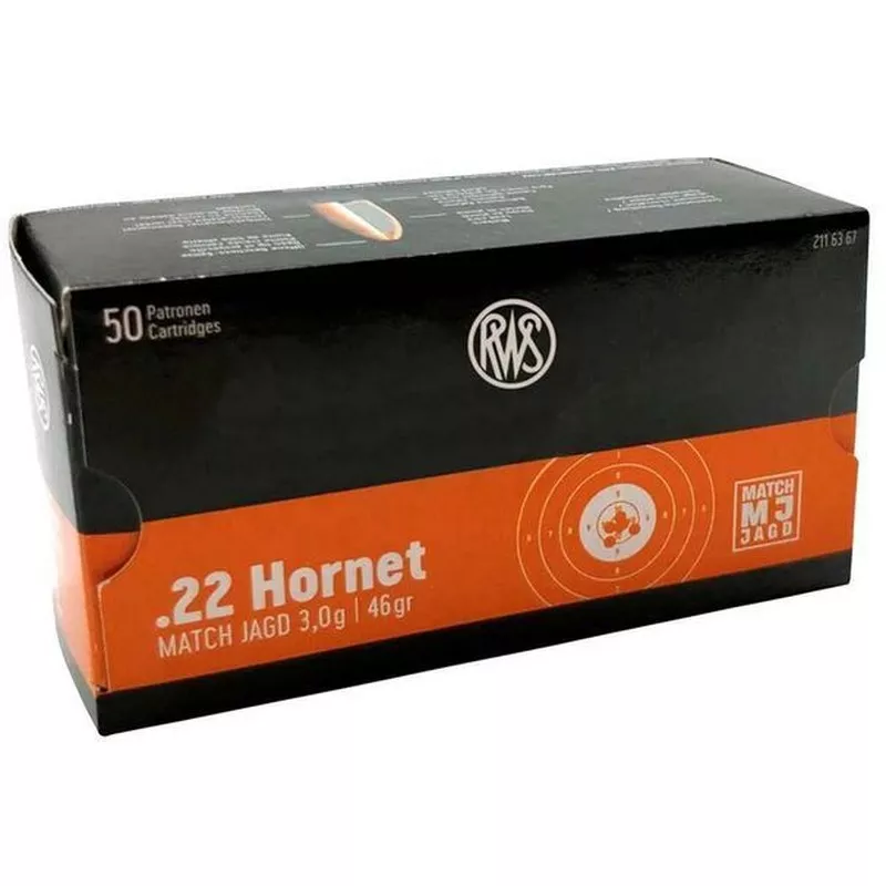 Kulový náboj RWS 22 Hornet Match Jagd 3,0 g / 46 gr